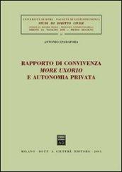 Rapporto di convivenza more uxorio e autonomia privata